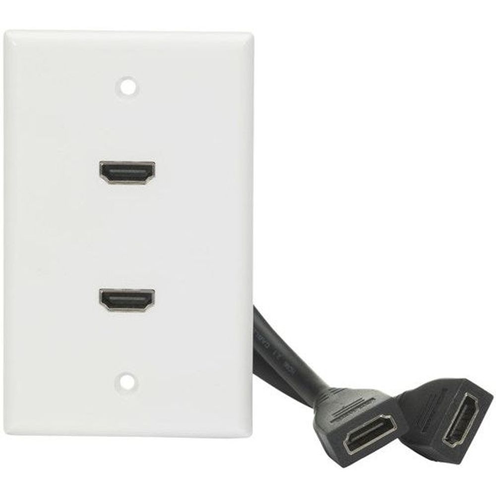 PS0283 - Dual HDMI 2.1 Wall Plate with Flylead