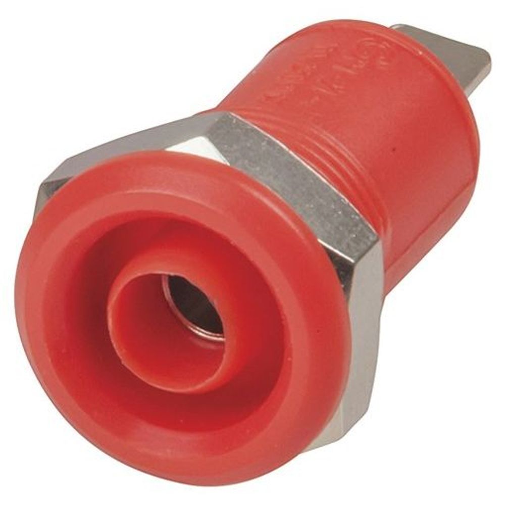 PS0420 - 4mm Panel Mount Banana Socket - Red