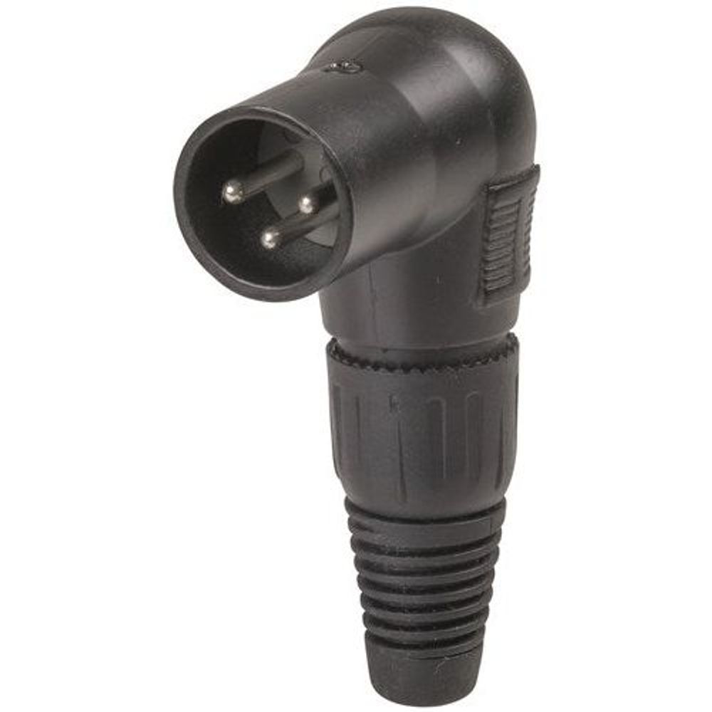 PP1020 - 3 Pin Line Male Cannon Type Connector - Right angle