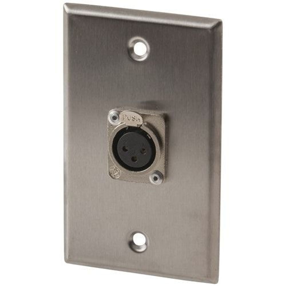 PS0553 - Stainless Steel Wall Plate XLR Skt