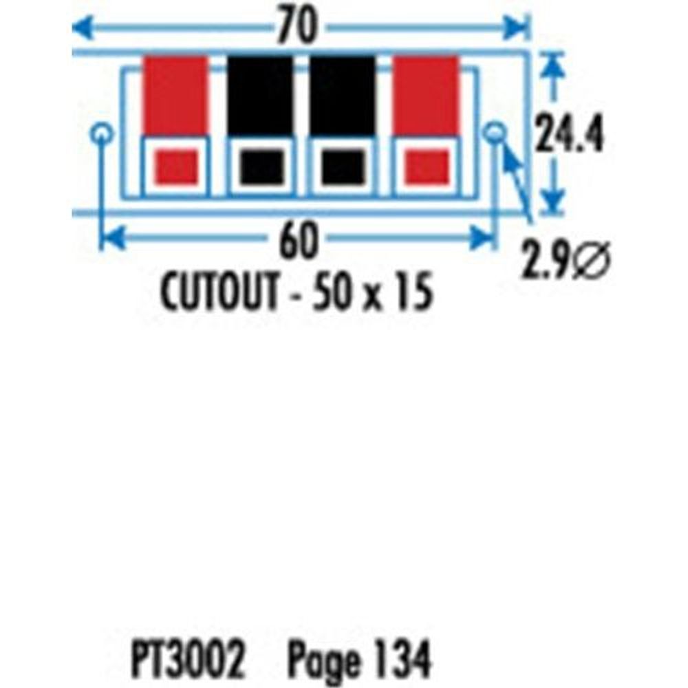 PT3002 - 4 Way Push Connection Speaker Terminal