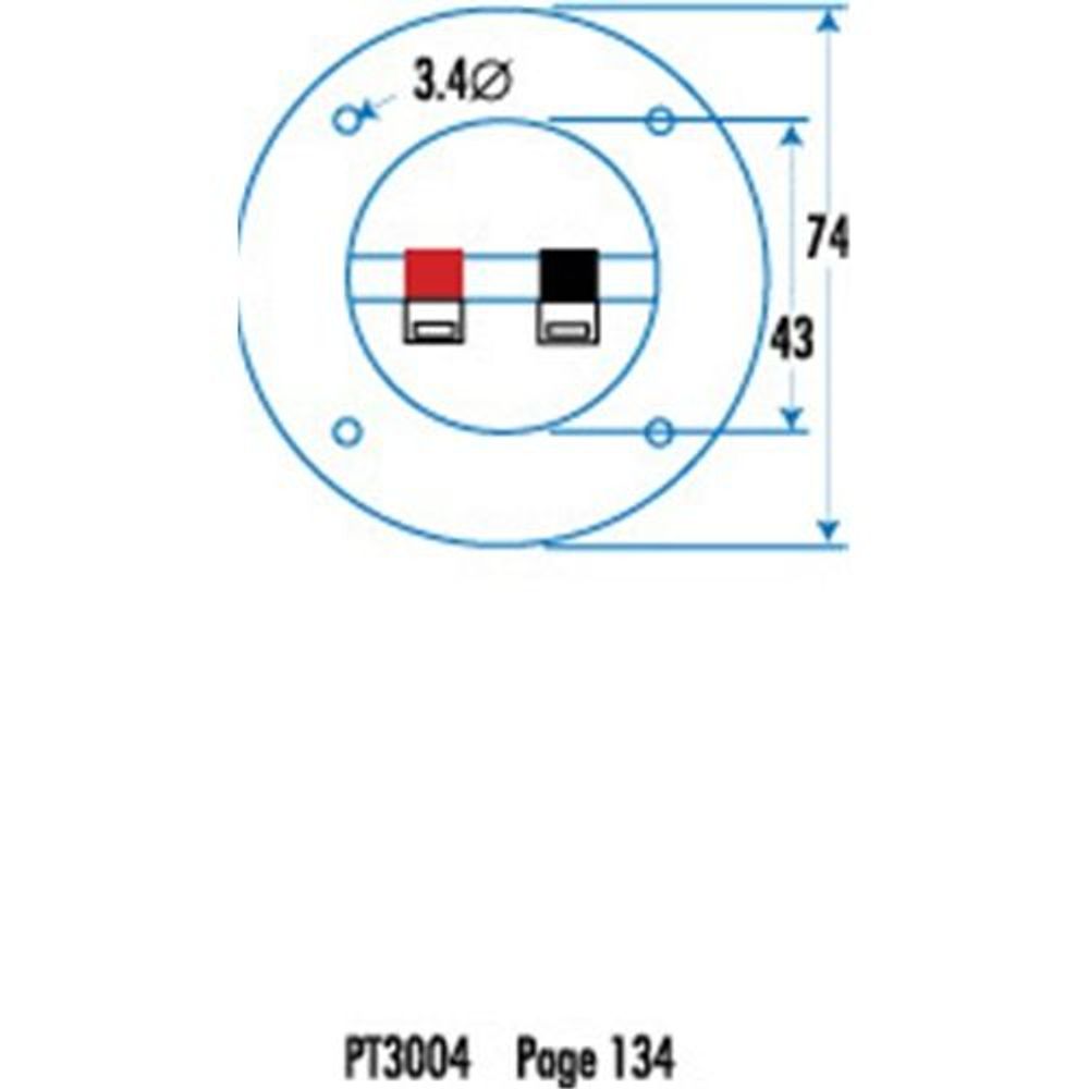 PT3004 - Large Round Push Connector Speaker Terminal