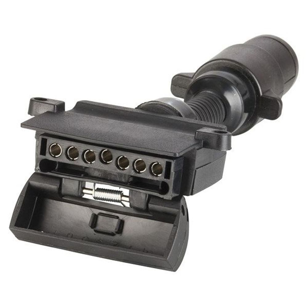 PA2063 - Trailer Adaptor - 7 Pin Small Round Plug to 7 Pin Flat Socket
