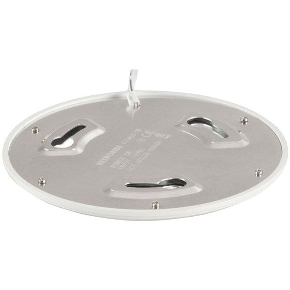 LED panel roof light base plate with mounting holes and small wiring connector
