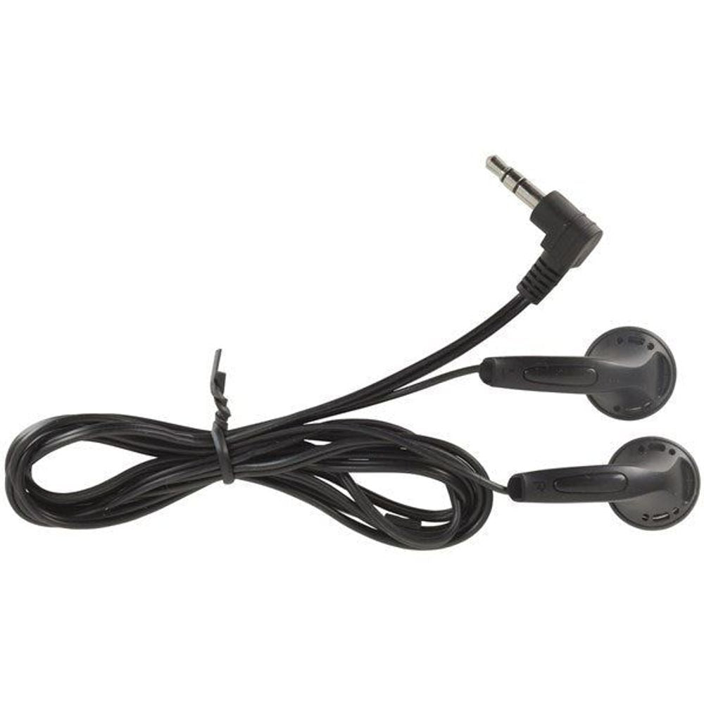 Wired black earphones with 3.5mm plug