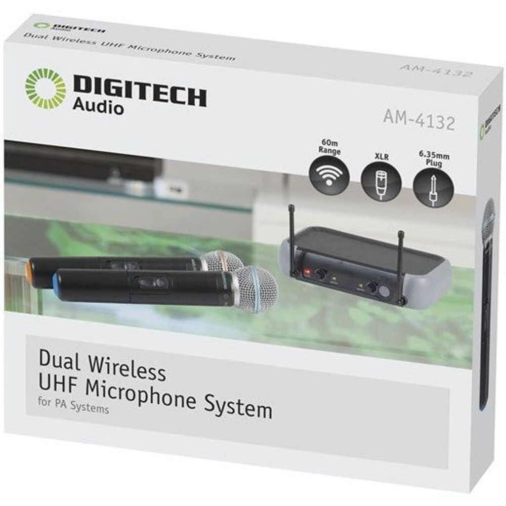 AM4132 - Digitech Dual Wireless UHF Microphone System