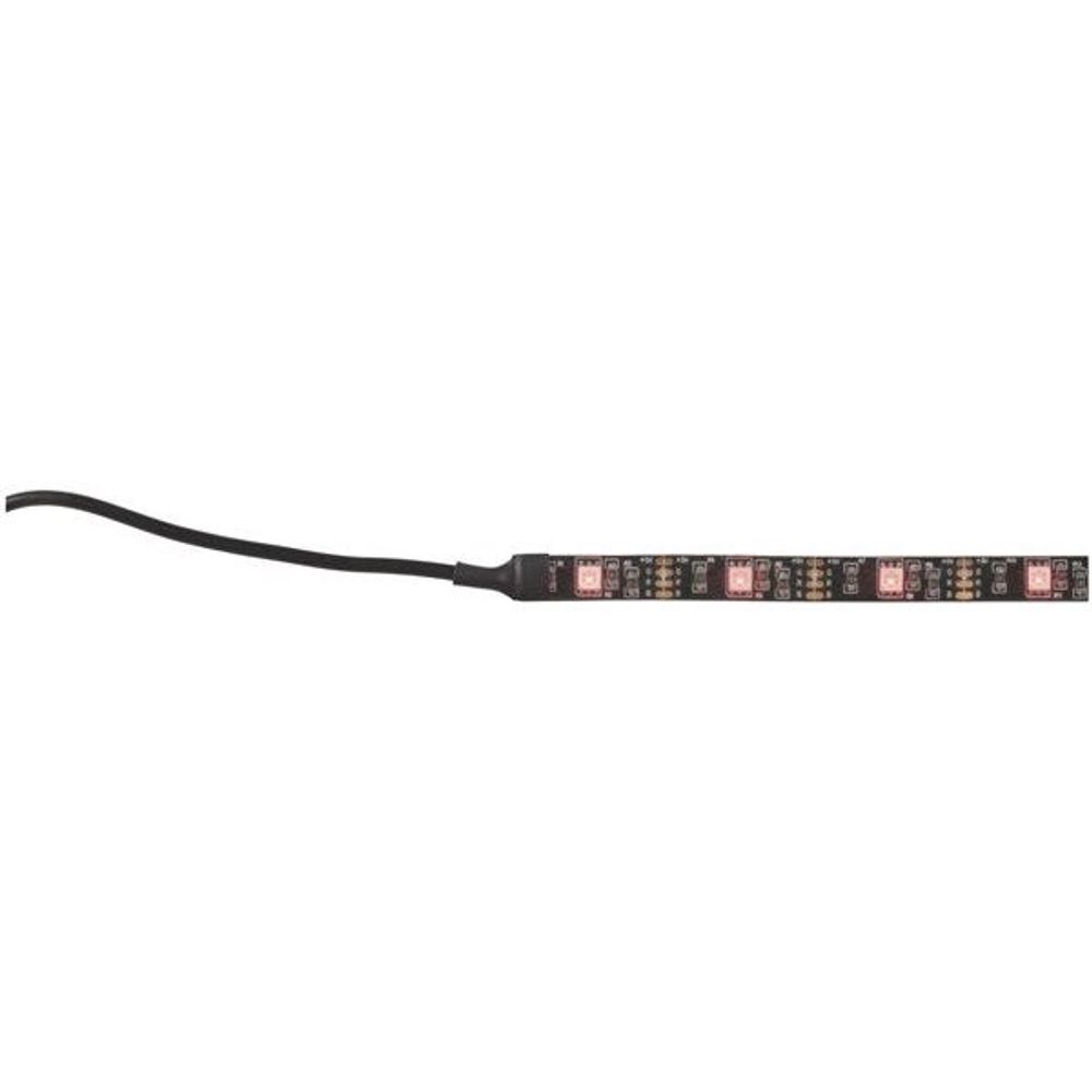 USB-powered trimmable RGB LED strip, red-lit segment with inline controller