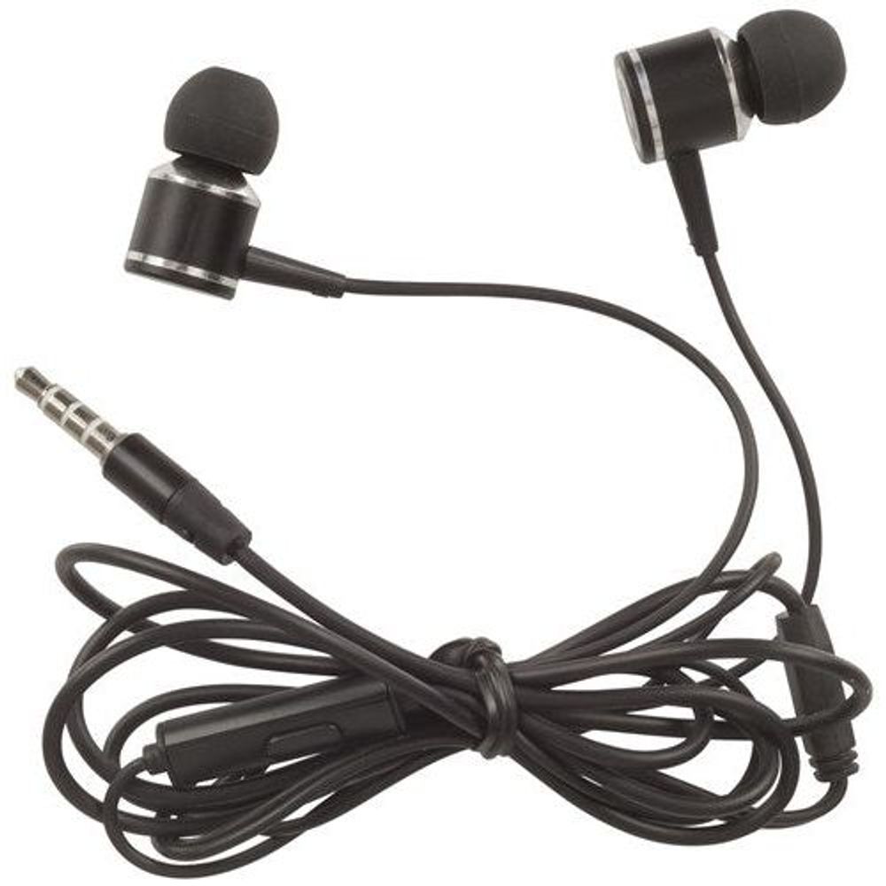 AA2156 - Digitech Aluminium Stereo Earphones with Microphone and Volume Control