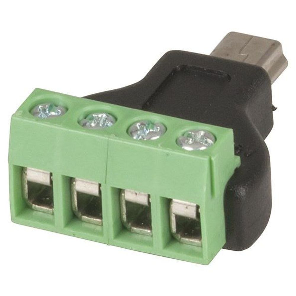 PA0950 - USB 2.0 Mini B Plug to 4-Way Screw Terminal Header Adaptor