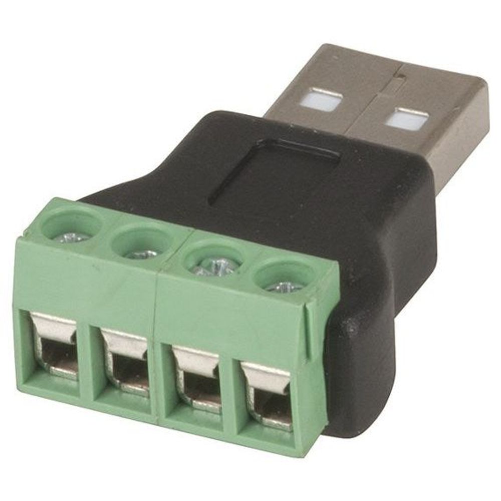 PA0954 - USB 2.0 Type-A Plug to 4-Way Screw Terminal Header Adaptor