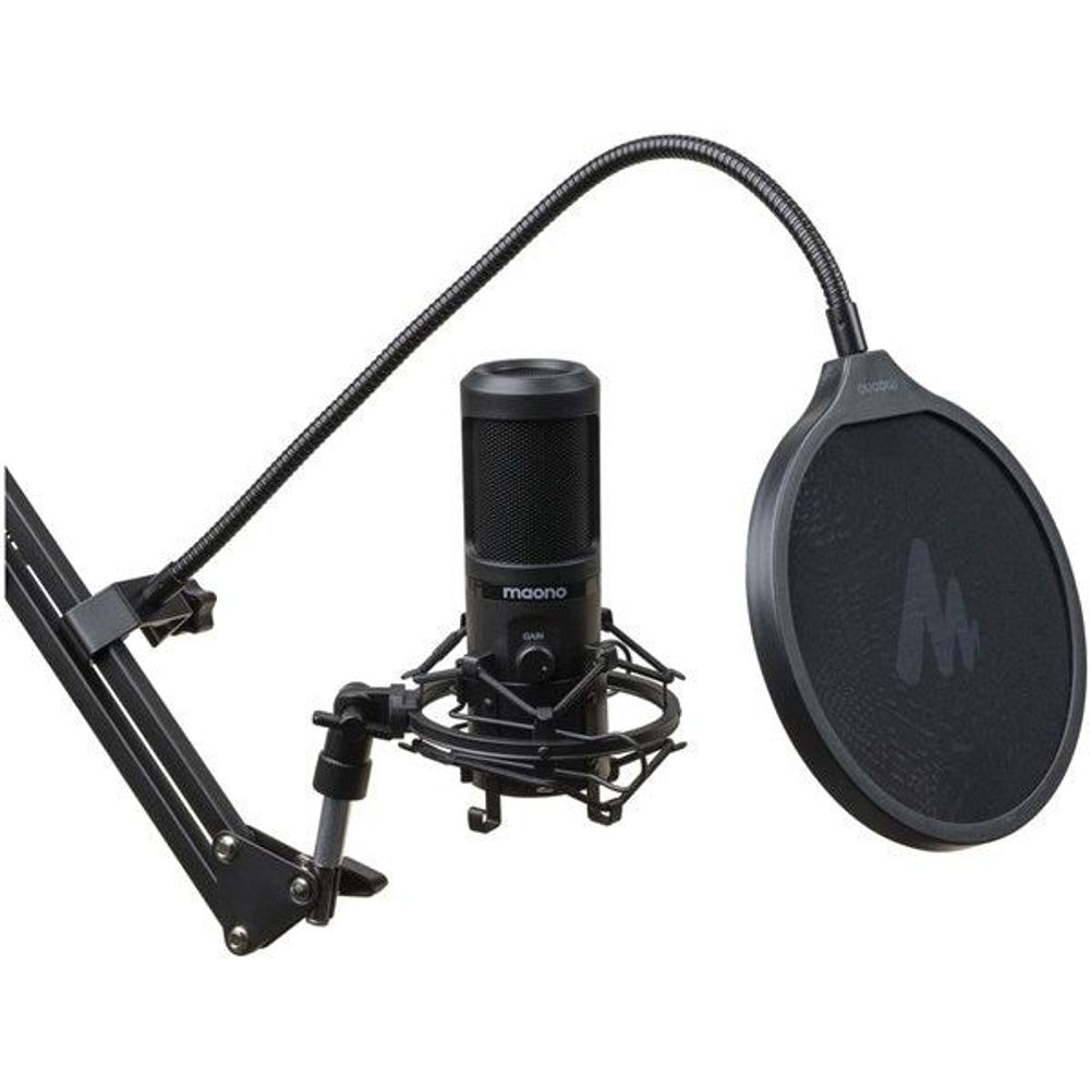 AM4226 - Maono 192KHZ/24BIT Professional Podcast Microphone with Desk Mount Arm and Accessories