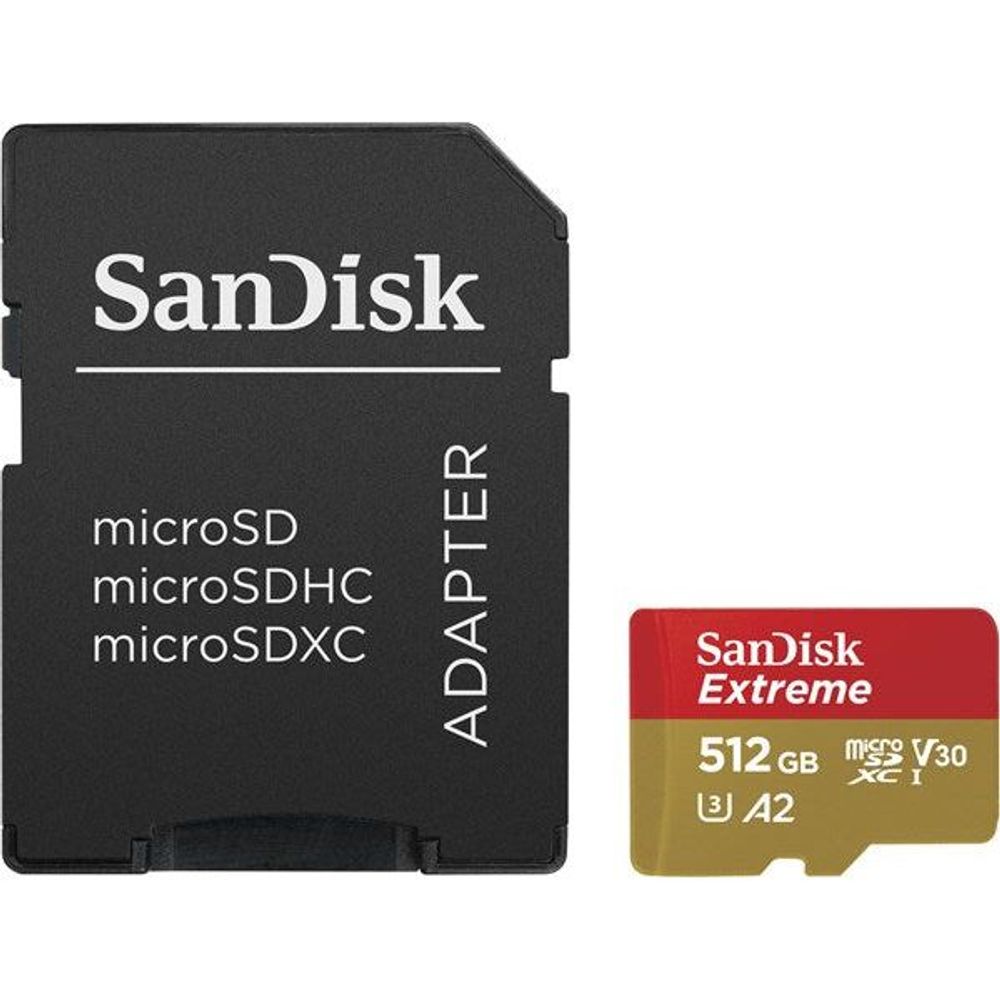 SDSQXAV-512G-GN6MA - Sandisk 512GB High Extreme microSDXC Class 10, Reads 190MB/S, Writes 130MB/S