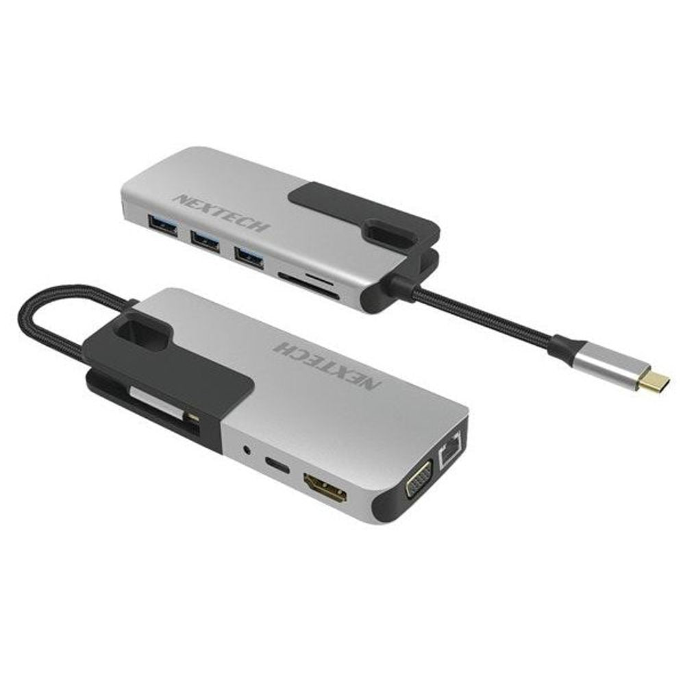 XC5906 - 10 in 1 Multifunction USB Type-C Hub with HDMI+VGA, Network, USB Ports and USB Type-C with Power Delivery