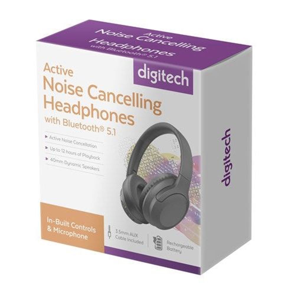 AA2170 - Digitech Active Noise Cancelling Headphones with Bluetooth