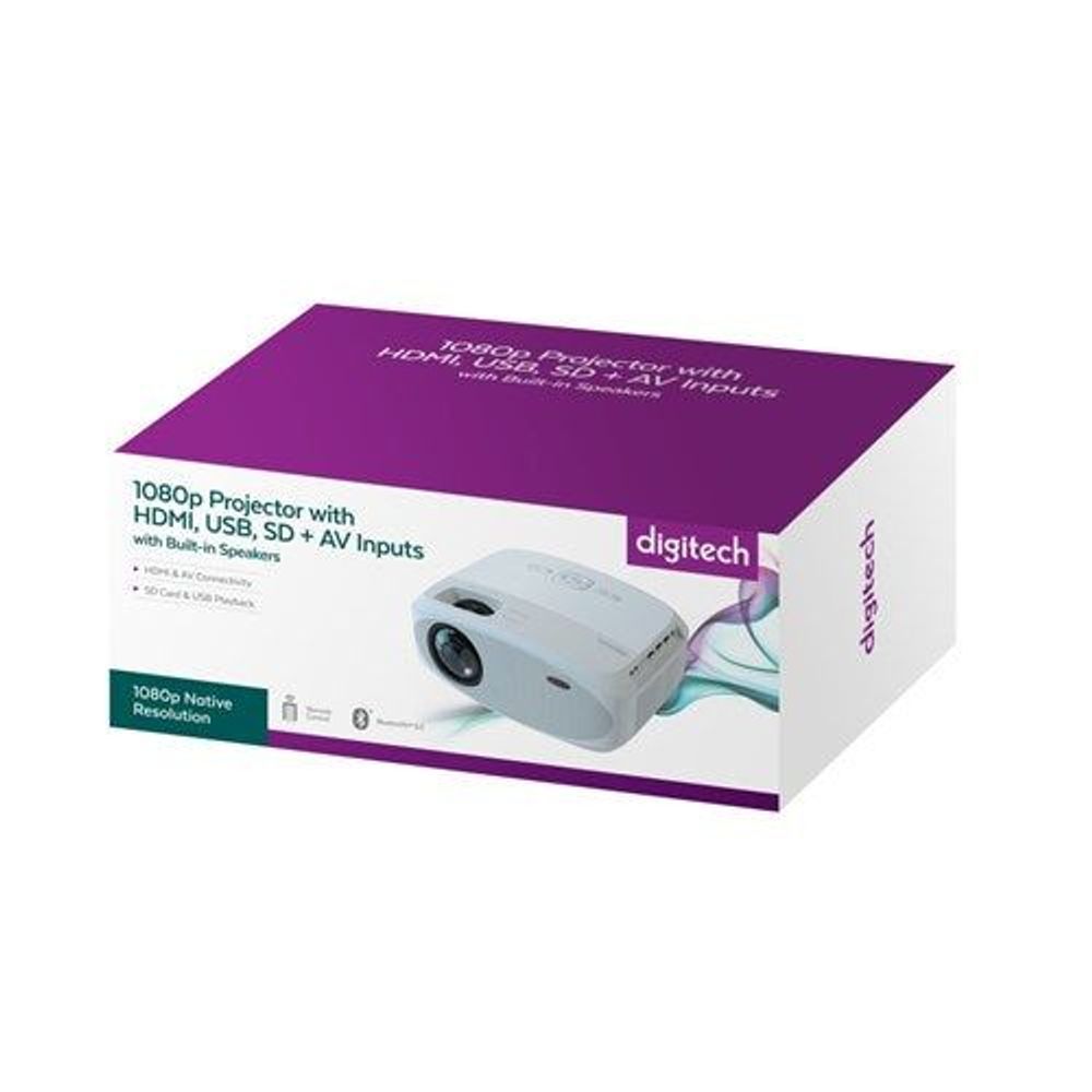 AP4014 - Digitech 1080p Projector with HDMI, USB, SD and AV Inputs with Built-in Speakers