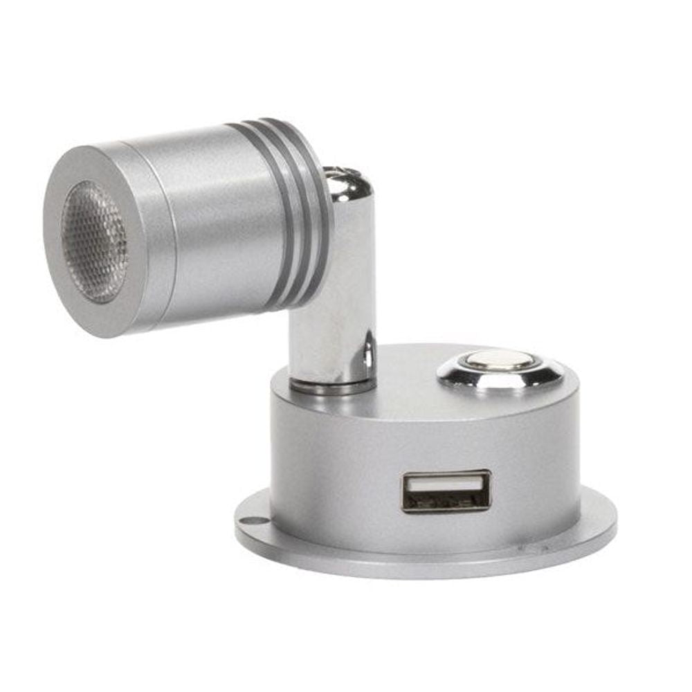 SL2380 - Reading Light Cool White 10-30DC 2.5W Silver Dimmable