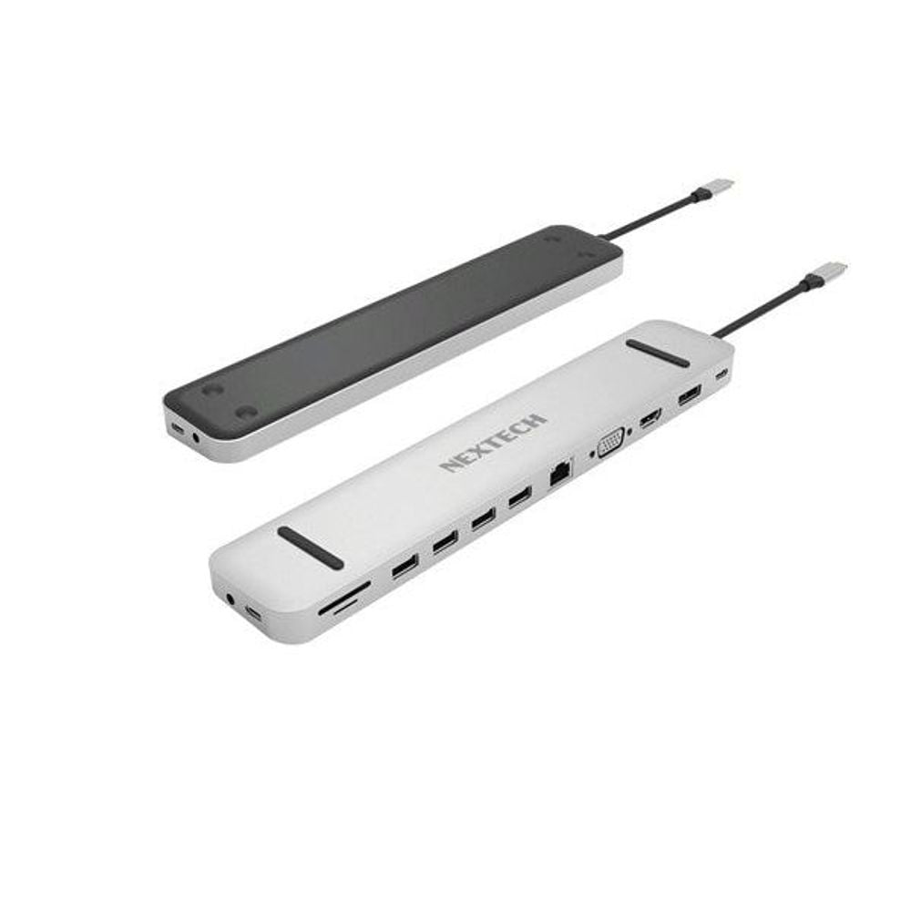 XC5907 - 13 in 1 Multifunction USB Type-C Hub with HDMI+DISP+VGA, Network, USB Ports and USB Type-C with Power Delivery