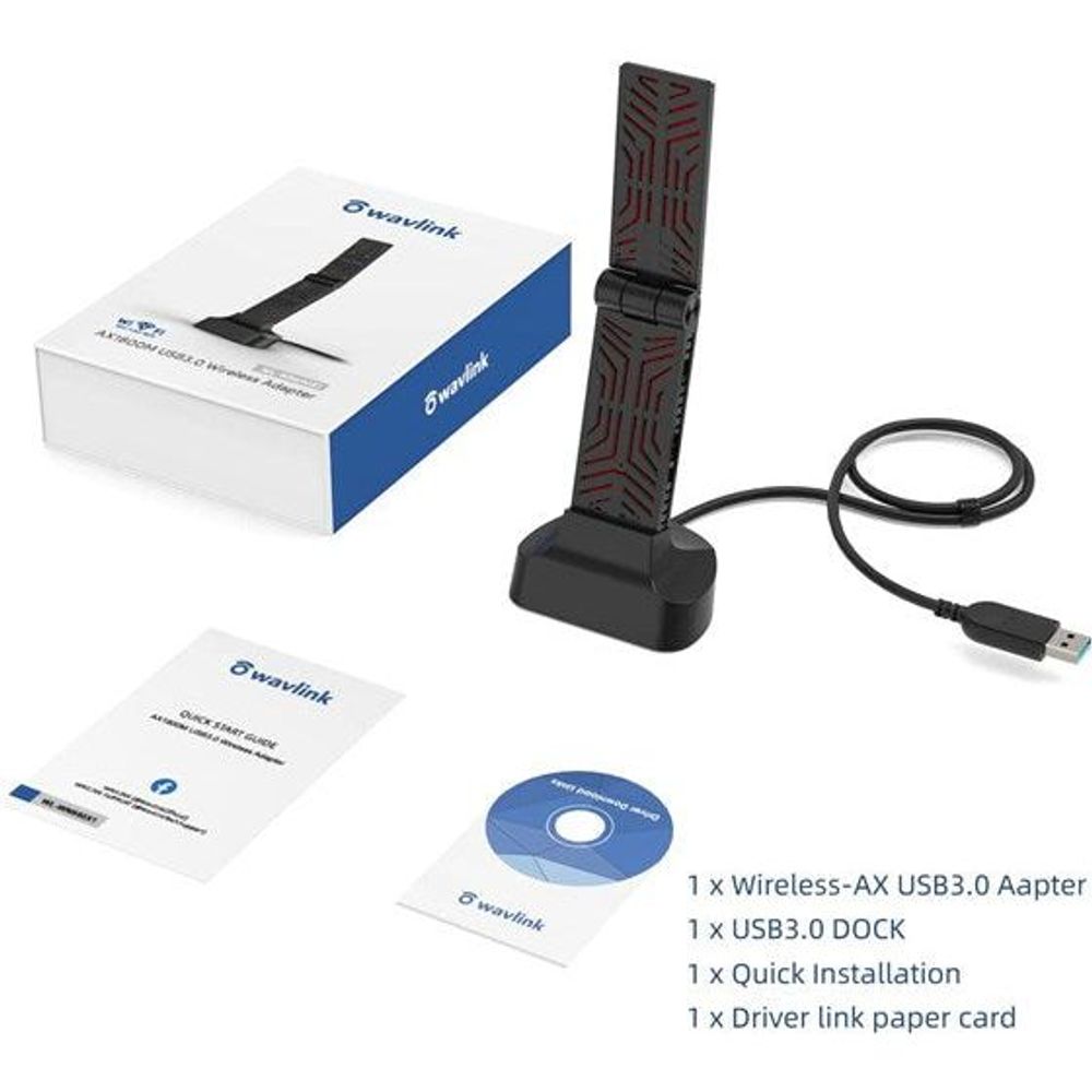 WL-WN690x1 - Wavlink AX1800M Dual Band USB3.0 Wi-Fi Adaptor with Magnetic Base