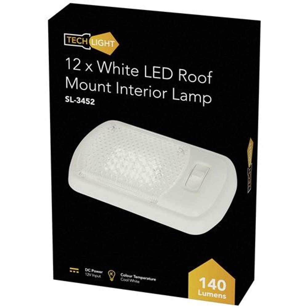 SL3452 - 12 White LED Roof Mount Interior Lamp