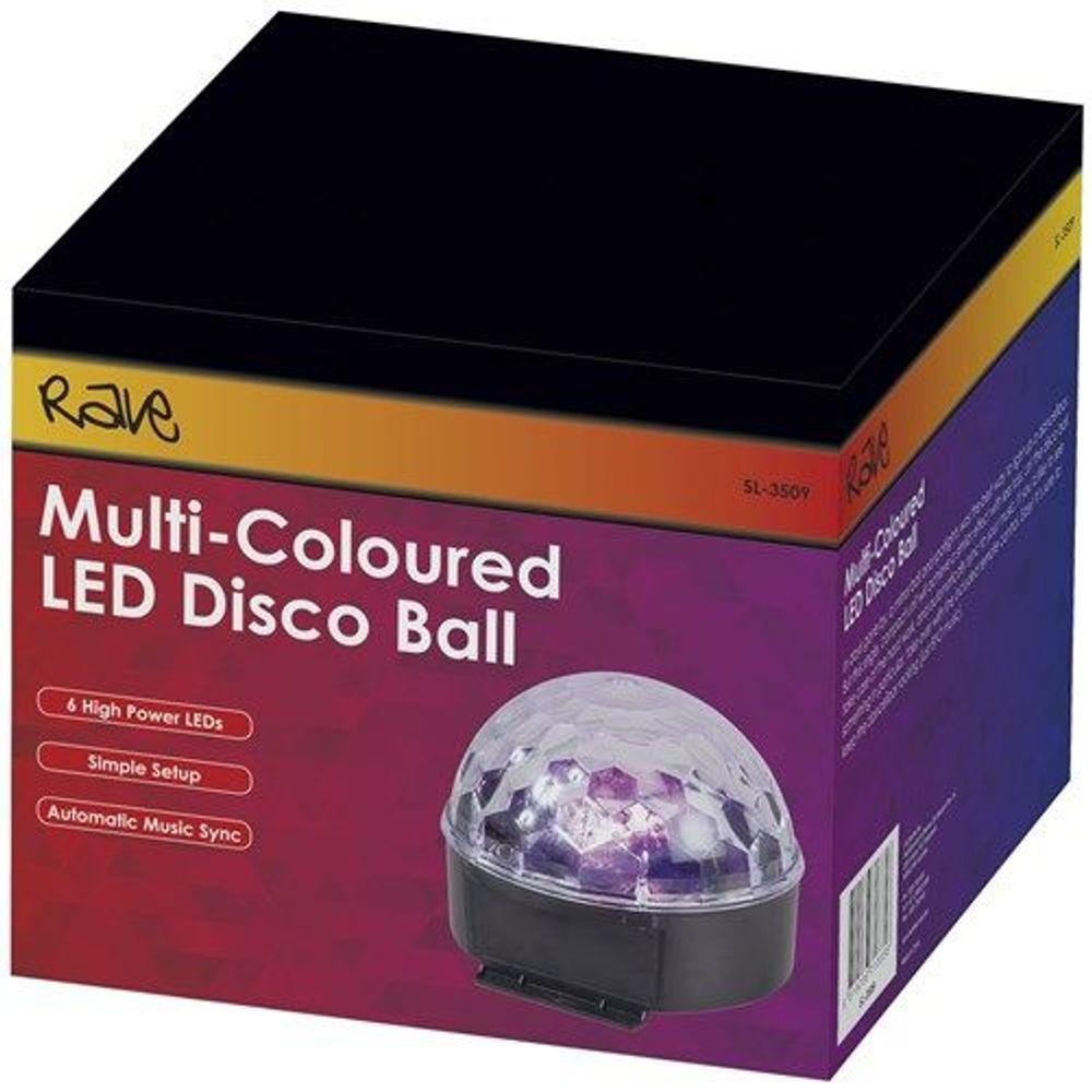 SL3509 - Multi-Coloured LED Disco Ball