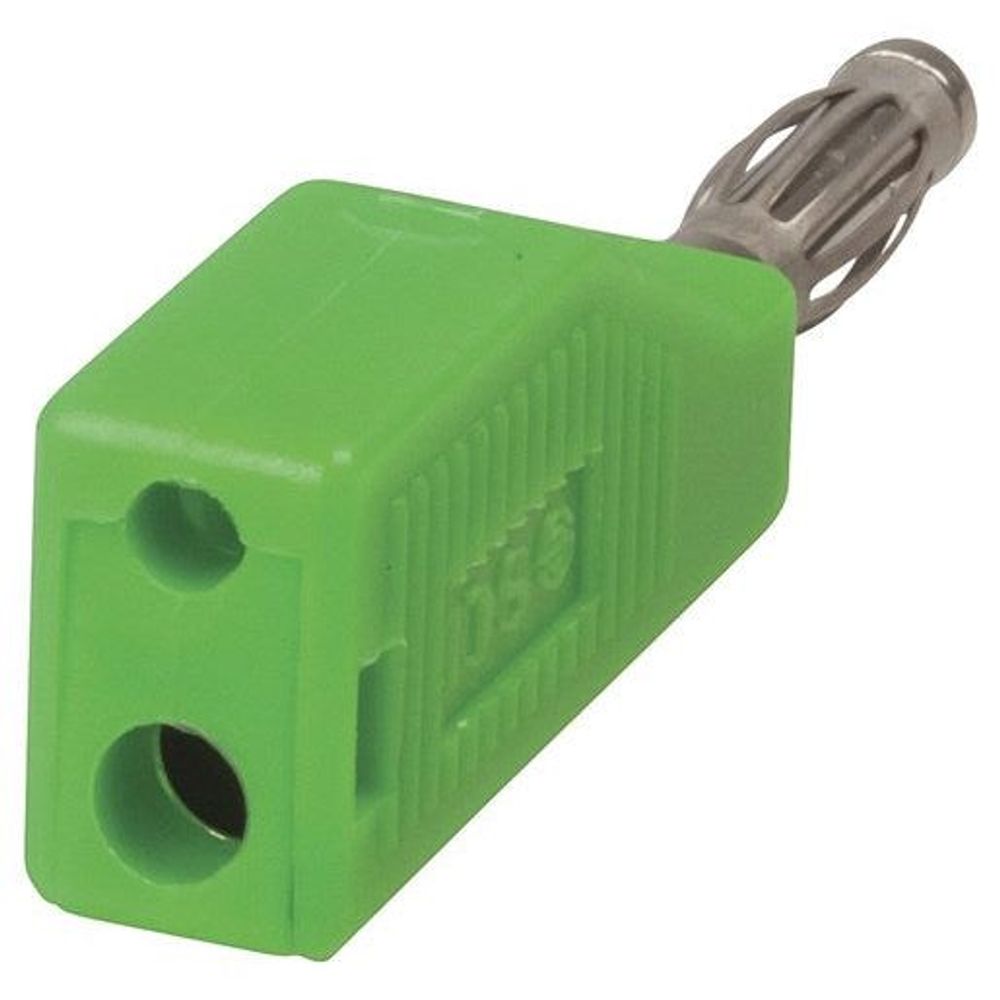 PP0381 - Green Quality Banana Plug - Piggy Back