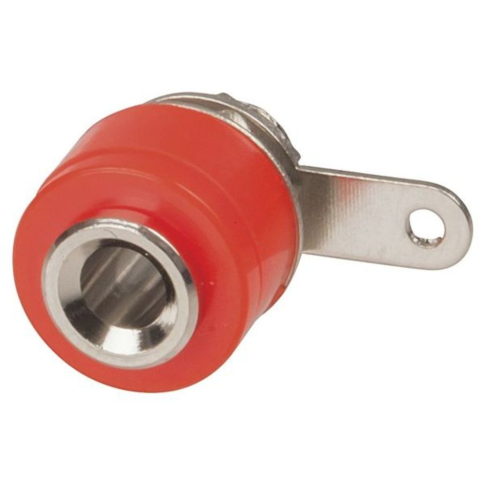 PS0406 - Red 4mm Panel Mount Socket