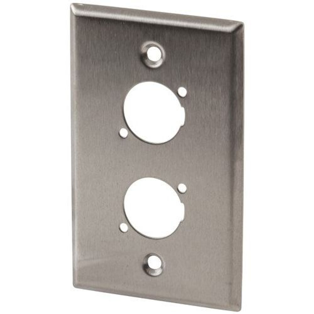 PS0552 - Stainless Steel Wall Plate Dual XLR