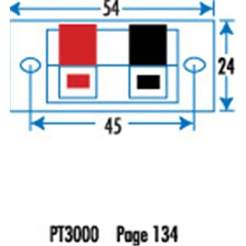 PT3000 - 2-way Push Connection Speaker Terminals