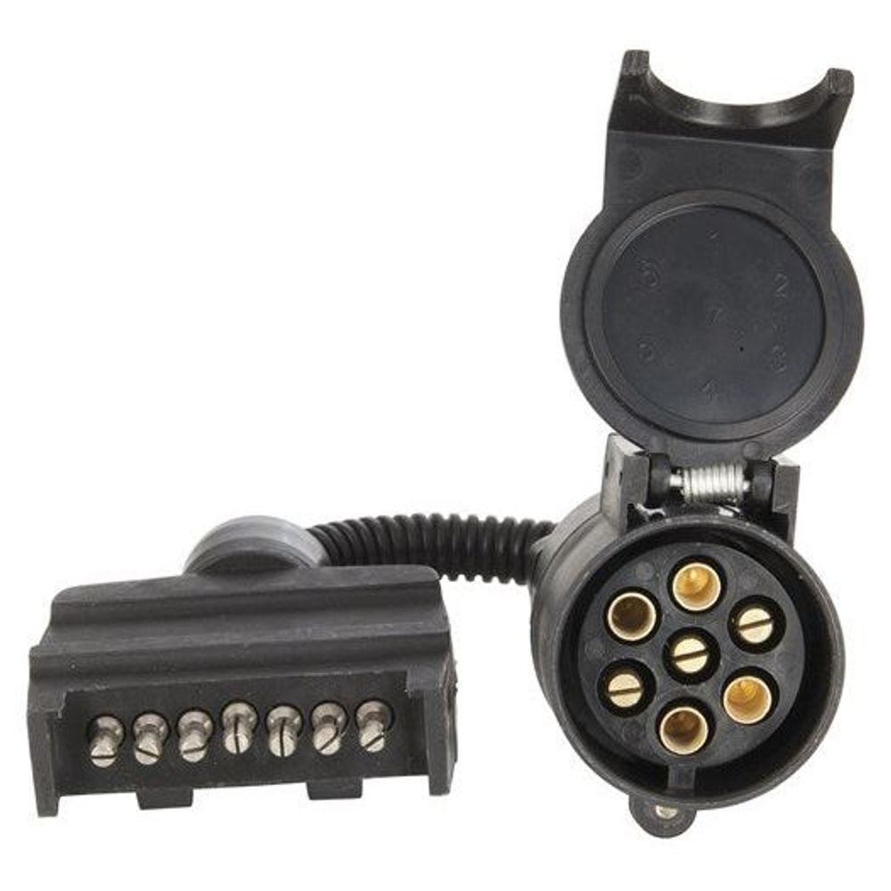 PA2061 - Trailer Adaptor - 7 Pin Flat Plug to 7 Pin Large Round Socket