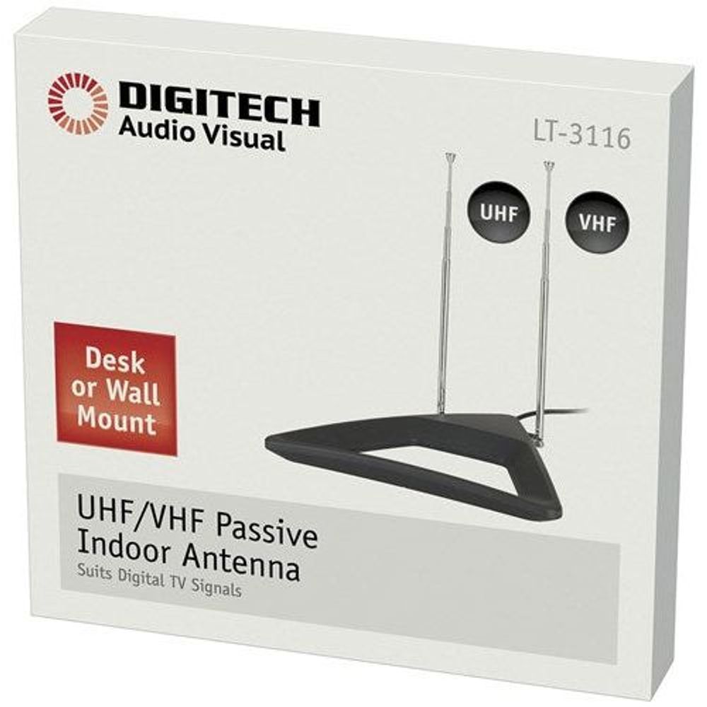 DIGITECH Audio Visual LT-3116 UHF/VHF passive indoor antenna box, desk or wall mount