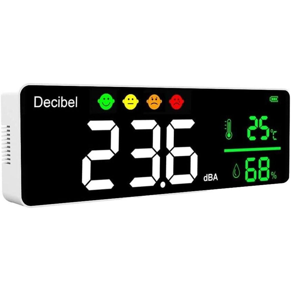 Wall mounted Decibel Meter with Temperature & Humidity Detector