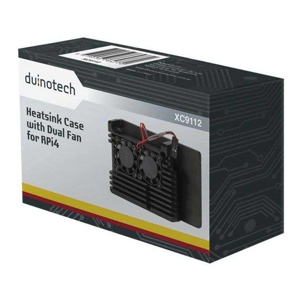 XC9112 - Heatsink Case with Dual Fan for RPi4