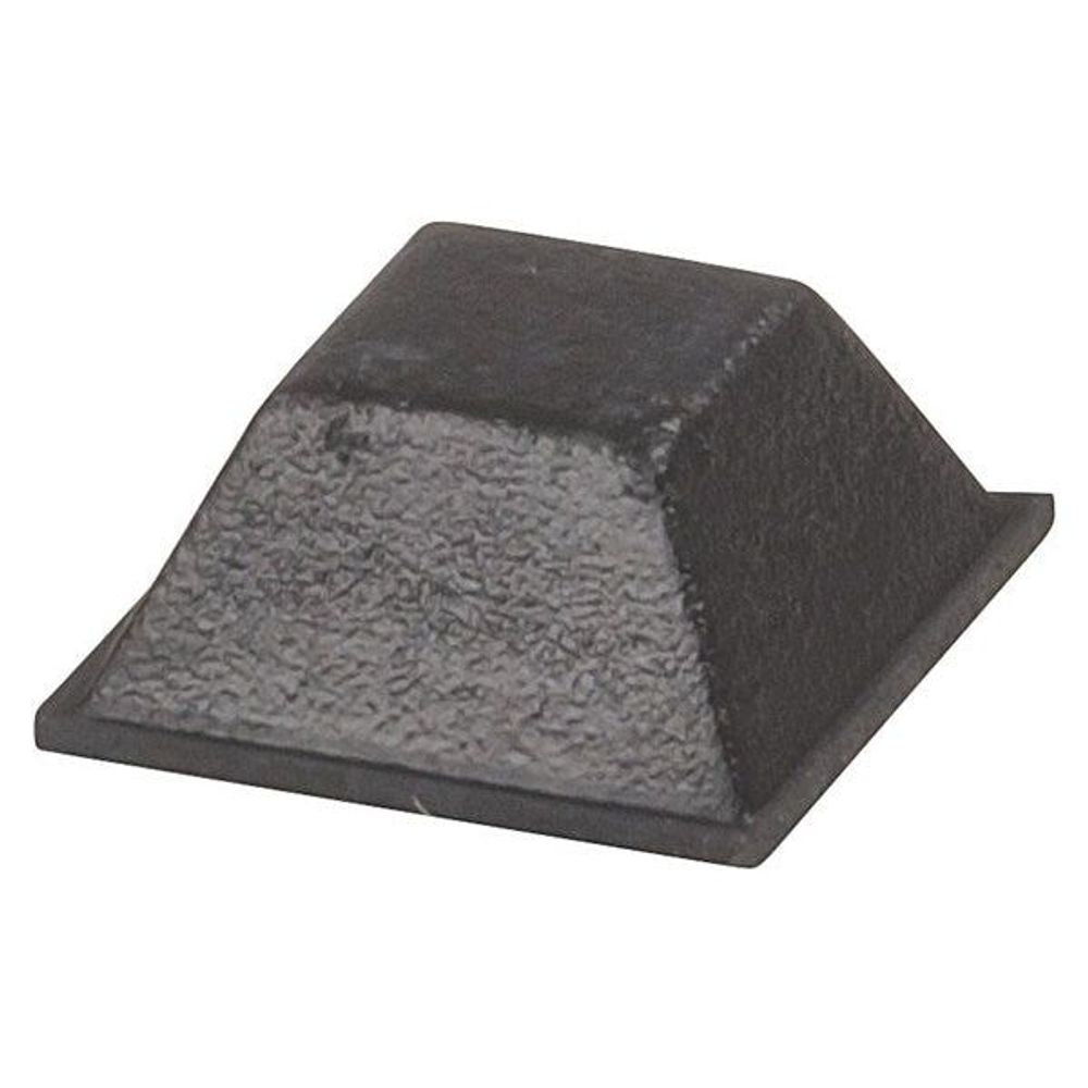 Small stick-on rubber foot, dark gray, textured base