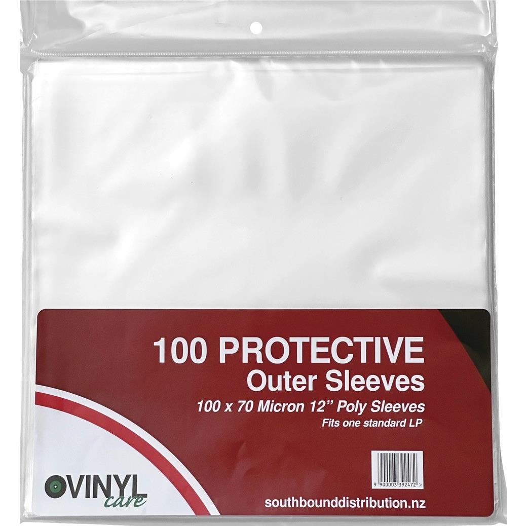 Vinyl Care clear 70 micron outer record sleeves, 100 pack - Turntables at Tech Supply Shed NZ