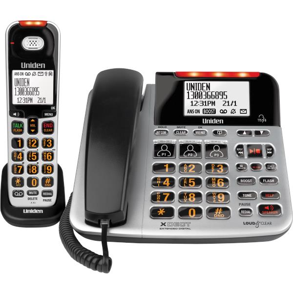 Uniden SSE47 Sight and Sound enhanced corded and cordless phone - Telephones at Tech Supply Shed NZ