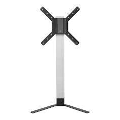 Ultra slim tilting TV stand with VESA mount and central support, black