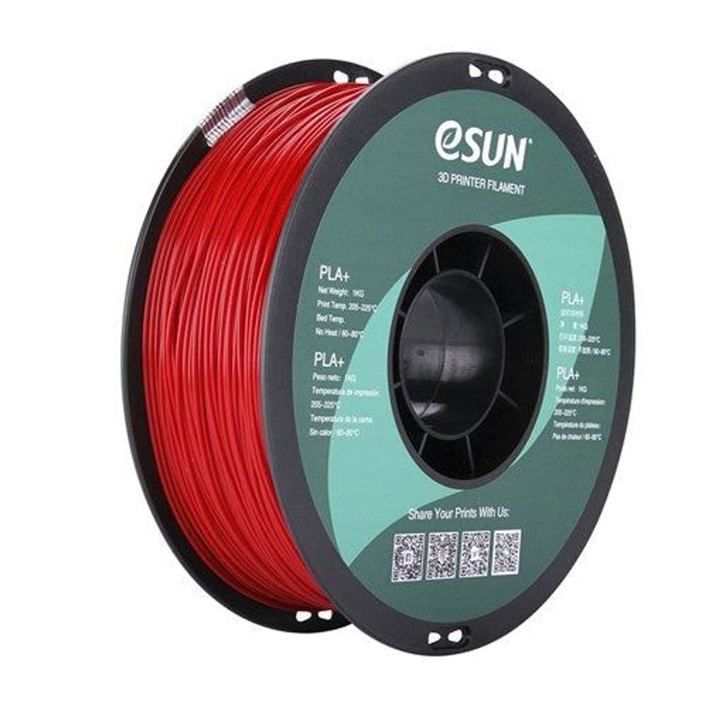 TL4458 - 1.75mm Fire Engine Red eSUN PLA+ Filament 1kg Roll