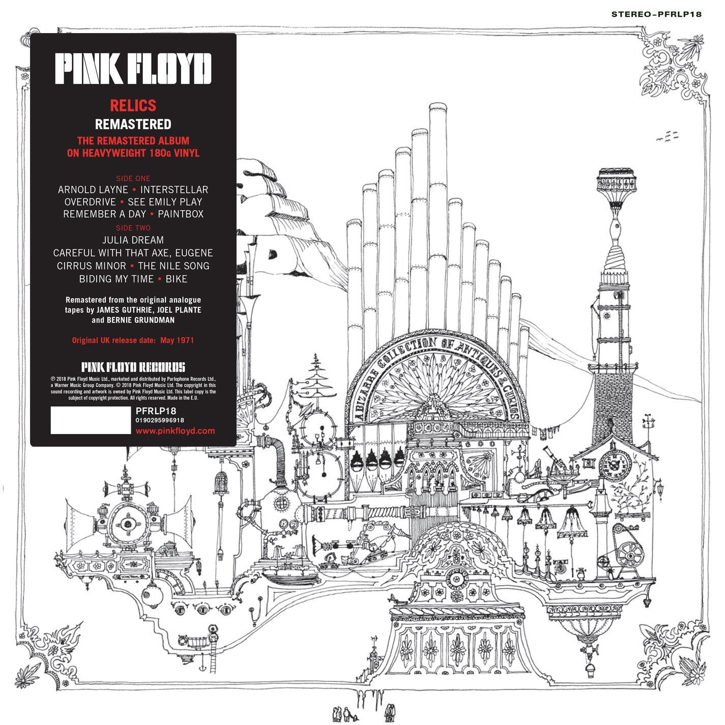 Relics (180gm Vinyl) (2018 Reissue) - By: Pink Floyd