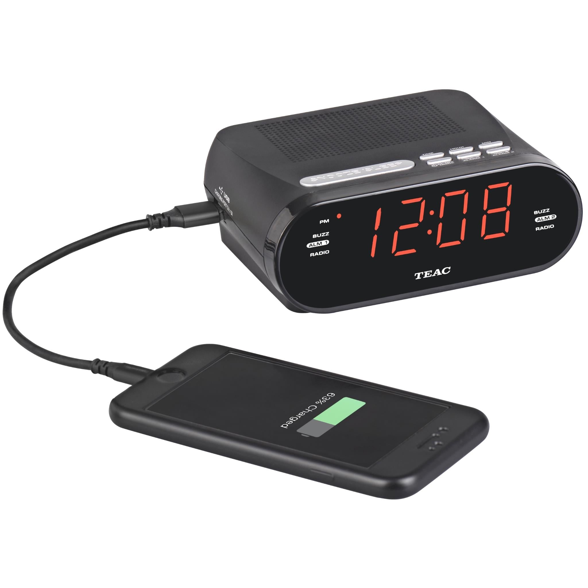 Teac CRX420U Alarm Clock Radio with USB Charging