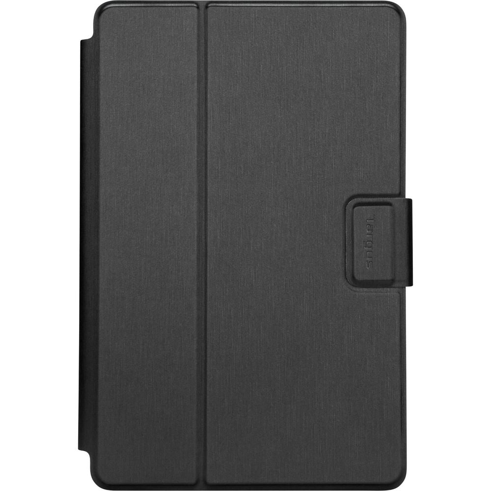 Black tablet case with foldover cover and side magnetic latch