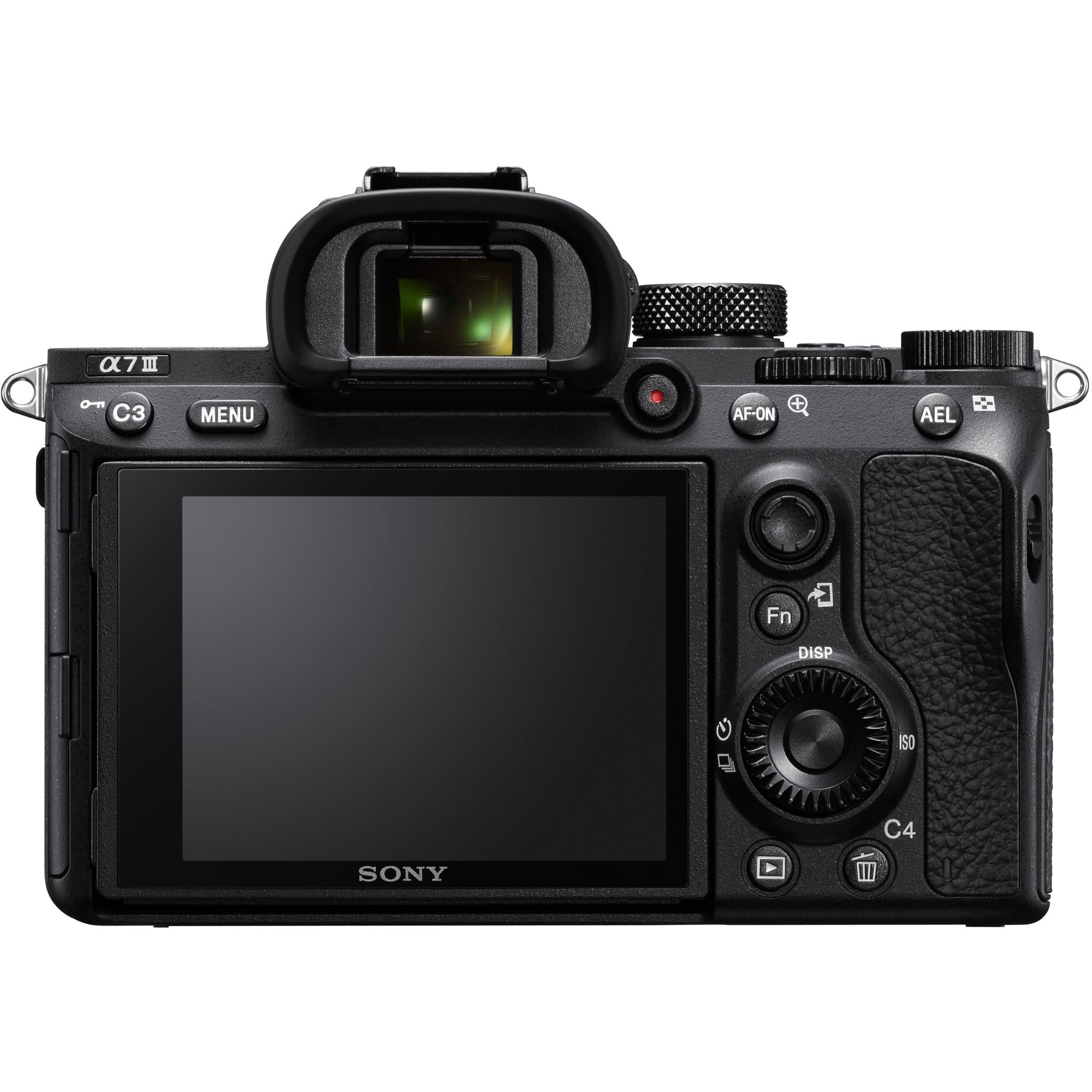 Sony Alpha a7 III full-frame mirrorless camera body in black, image 2 - Digital Cameras at Tech Supply Shed NZ