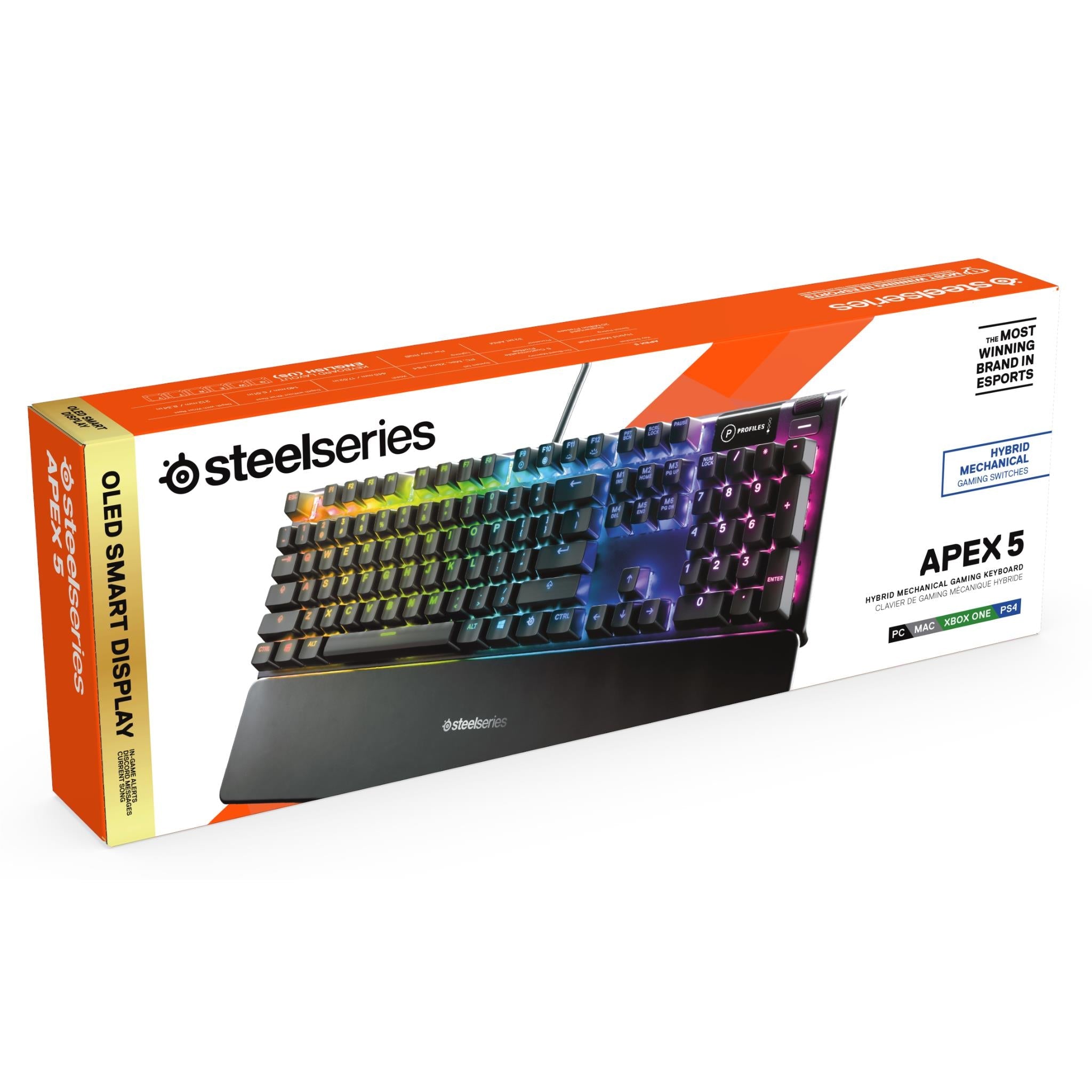 SteelSeries Apex 5 Hybrid Mechanical Gaming Keyboard
