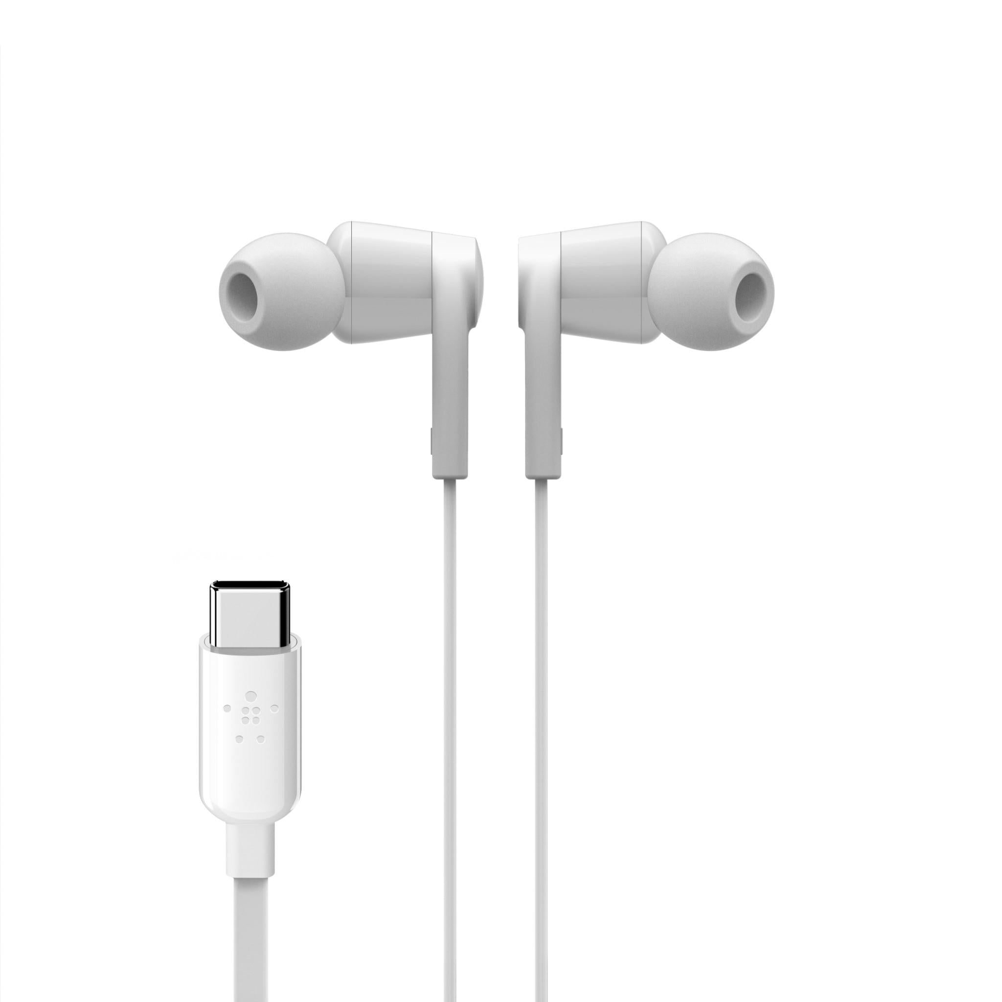 Belkin ROCKSTAR Headphones with USB-C Connector (White)