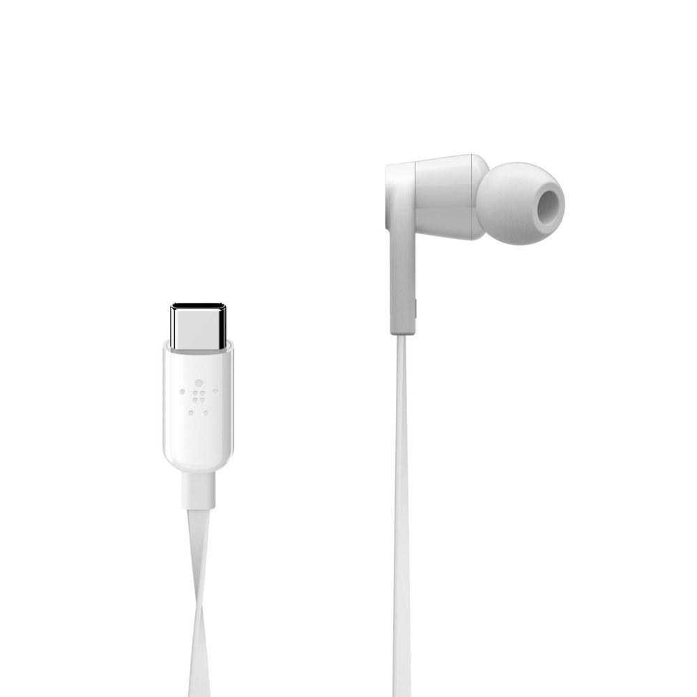 Belkin ROCKSTAR Headphones with USB-C Connector (White)