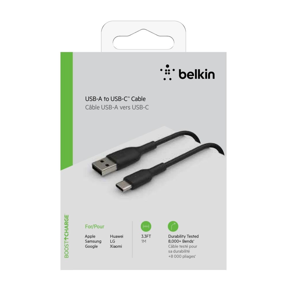 Belkin BoostUP Charge USB-A to USB-C 1m Cable (Black)