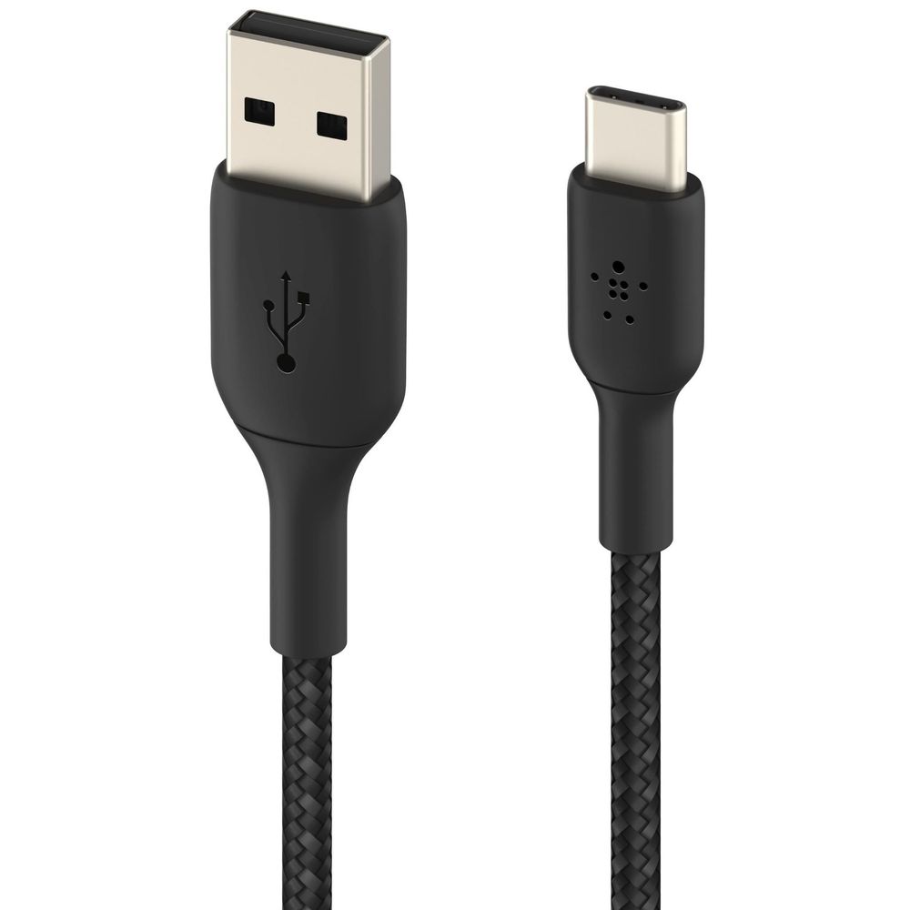 Belkin BoostUp Charge USB-A to USB-C 2m Braided Cable (Black)