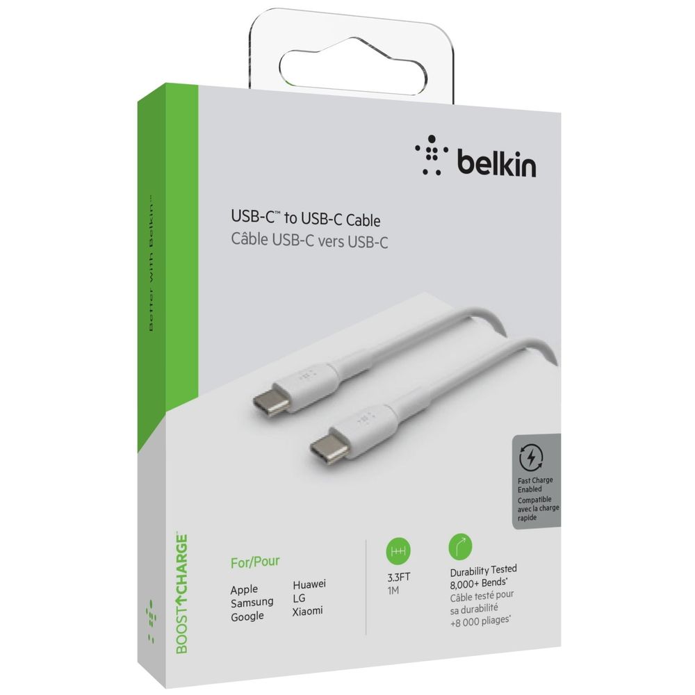 Belkin BoostUP CHARGE USB-C to USB-C 1m Cable (White)