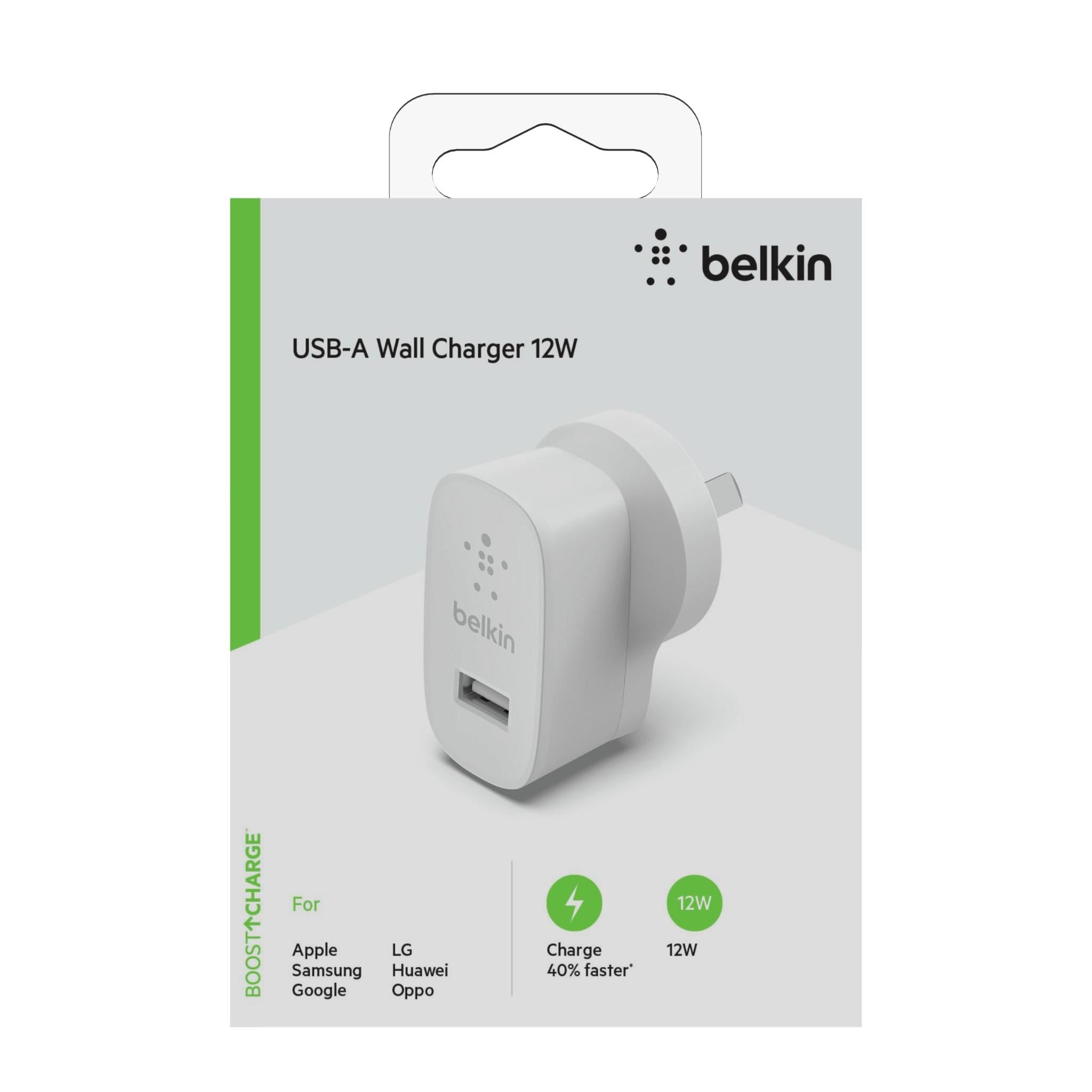 Belkin 12W USB-A Wall Charger (White)