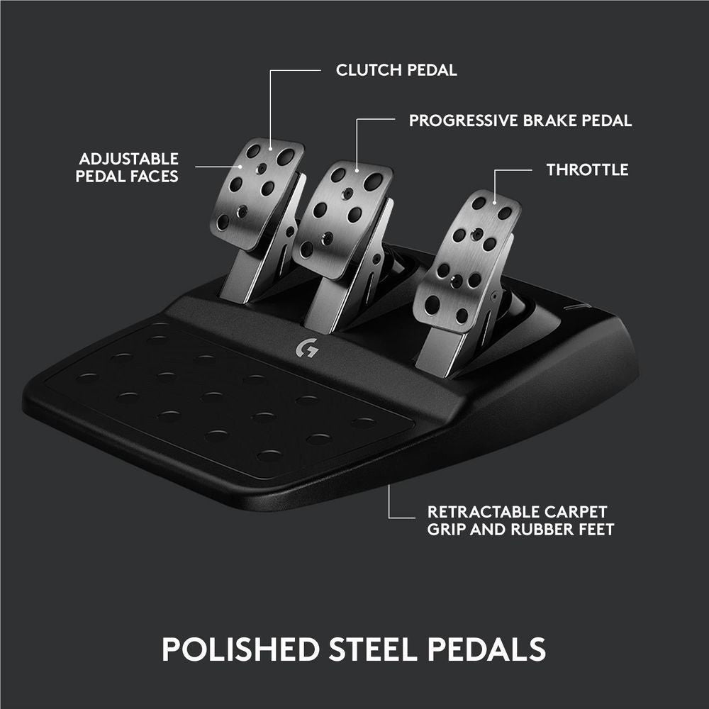 Polished steel racing pedals with adjustable faces and black non-slip base