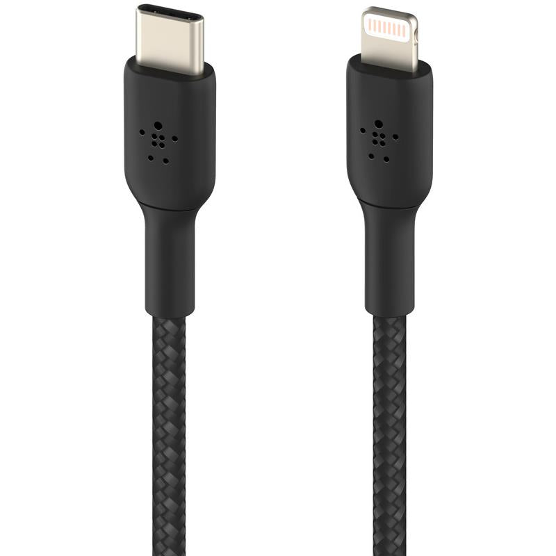 Belkin BoostUp Charge USB-C to Lightning Braided Cable 2m (Black)